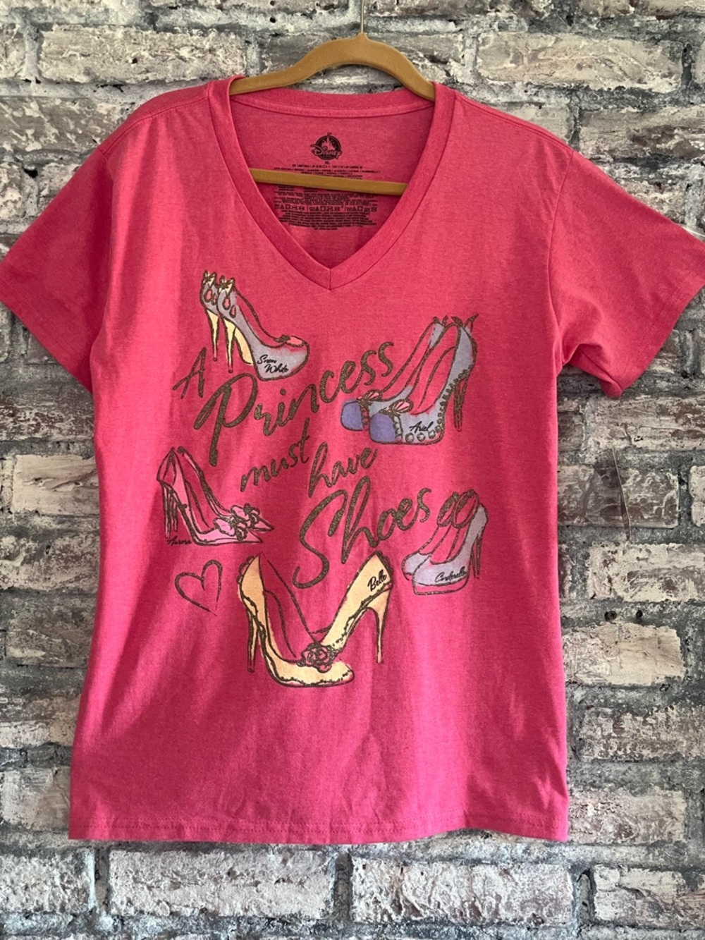 🔥Disney Pink Logo Back-Neck Tee NWT🔥